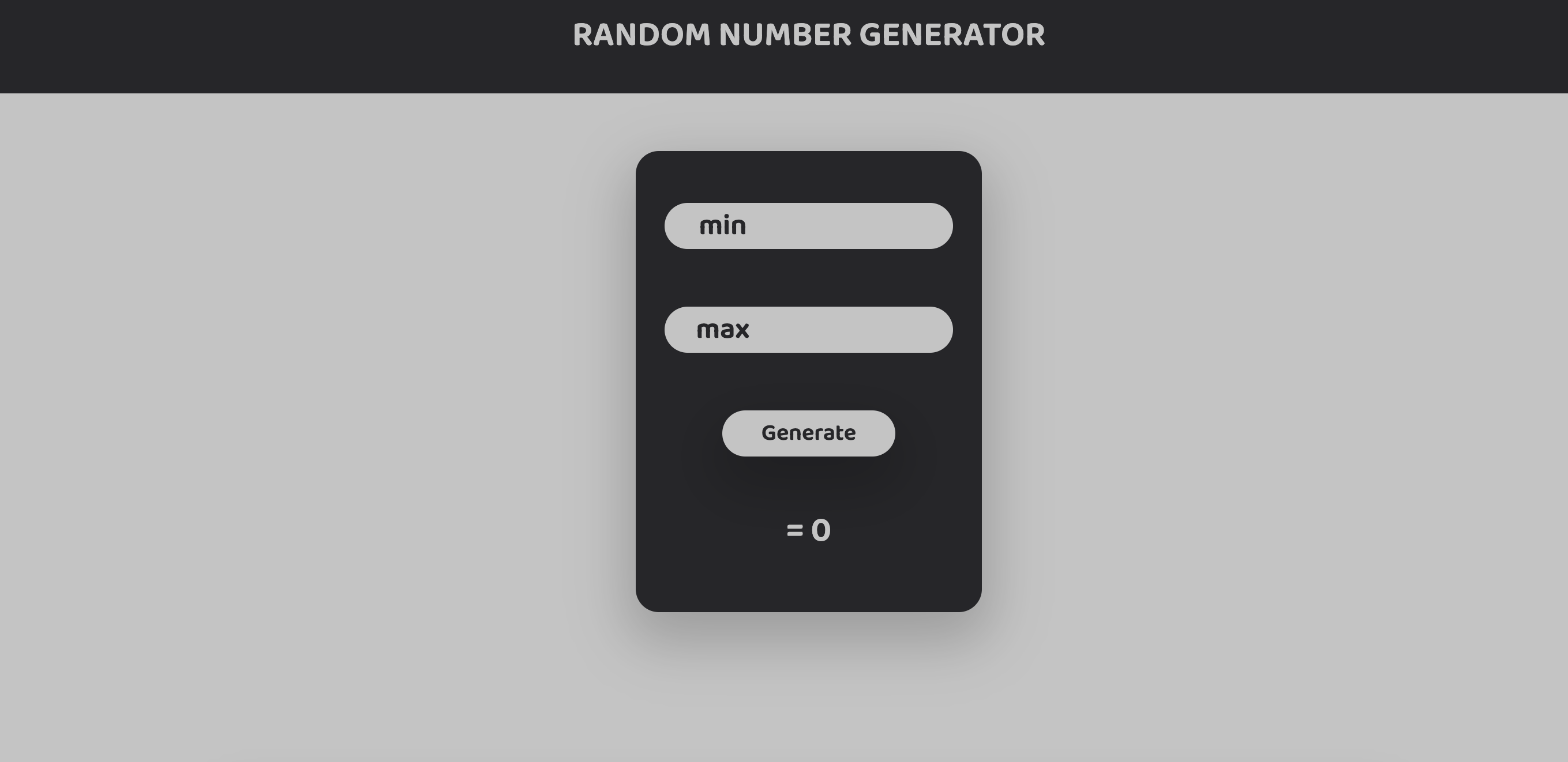 Random number generator app