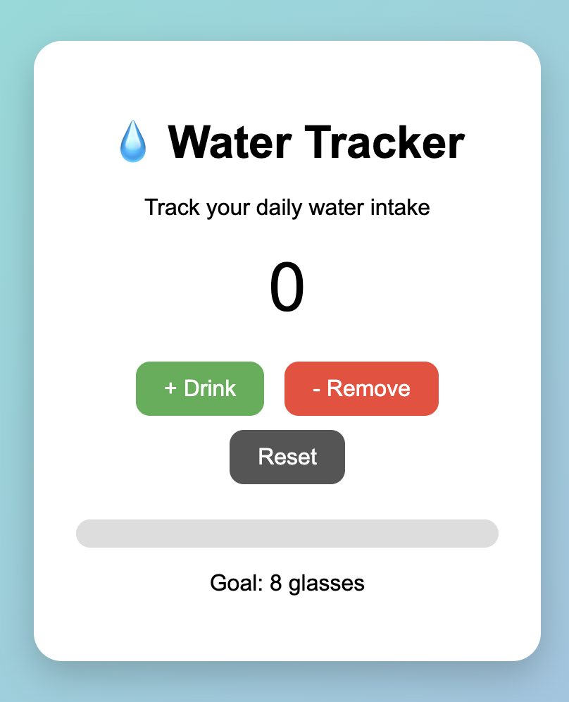 Water Tracker App Preview